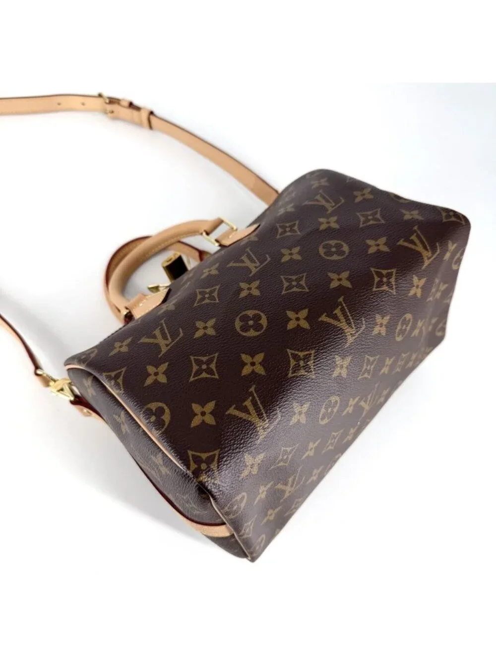 Louis Vuitton 2-Way Speedy Bandouliere 25 Shoulder Bag Monogram Canvas Brown